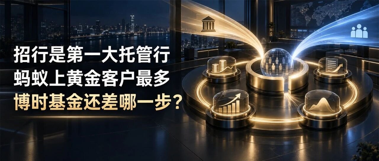 招行是第一大托管行，蚂蚁上黄金客户最多，博时基金还差哪一步